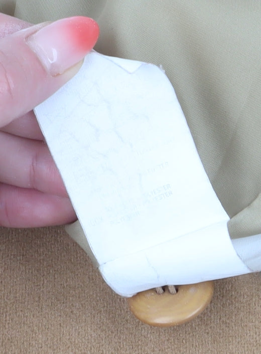 Miriam C. Beige Women's Overcoat Size 12
