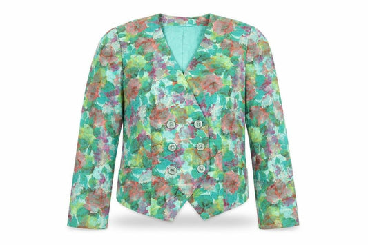 Front view of Esmodell Women's Floral Suit Jacket Multicoloured, size 12