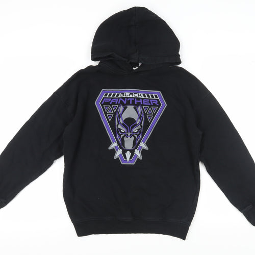 H&M Boys' Black Panther Pullover Hoodie, Black, Size 12