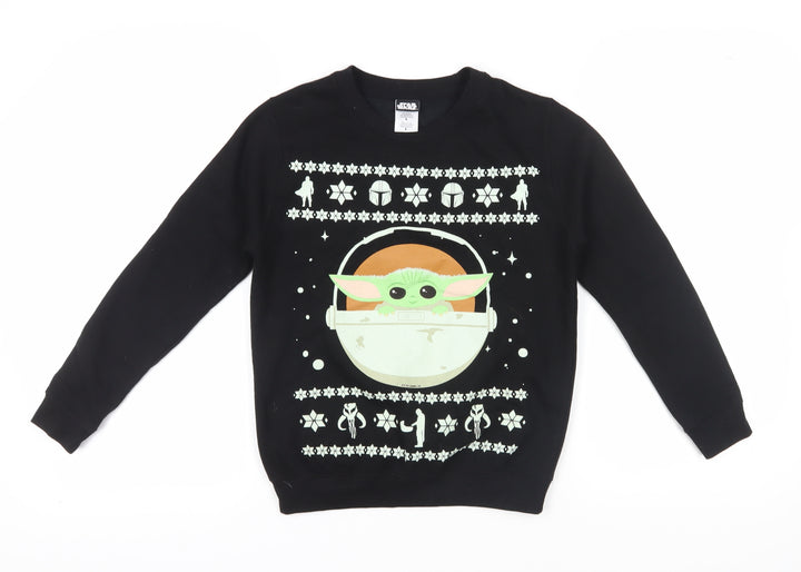 Star Wars Kids Black Graphic Pullover Sweatshirt L