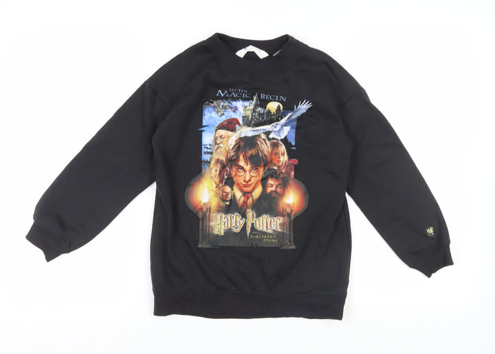H&M Girls Harry Potter Black Pullover Sweatshirt, 9-10 Years