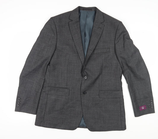 Moss Esq. Men's Grey Regular Fit Blazer Size 42R