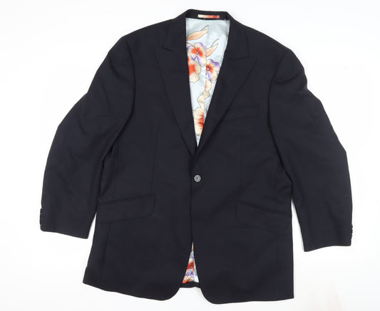 William Hunt Men's Blue Blazer Size 42R, Formal