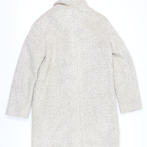 Betty Jackson Black Womens Ivory Overcoat Size 10