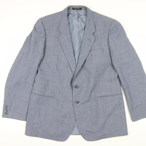St Michael Men's Blue Blazer 44R Classic Single-Breasted