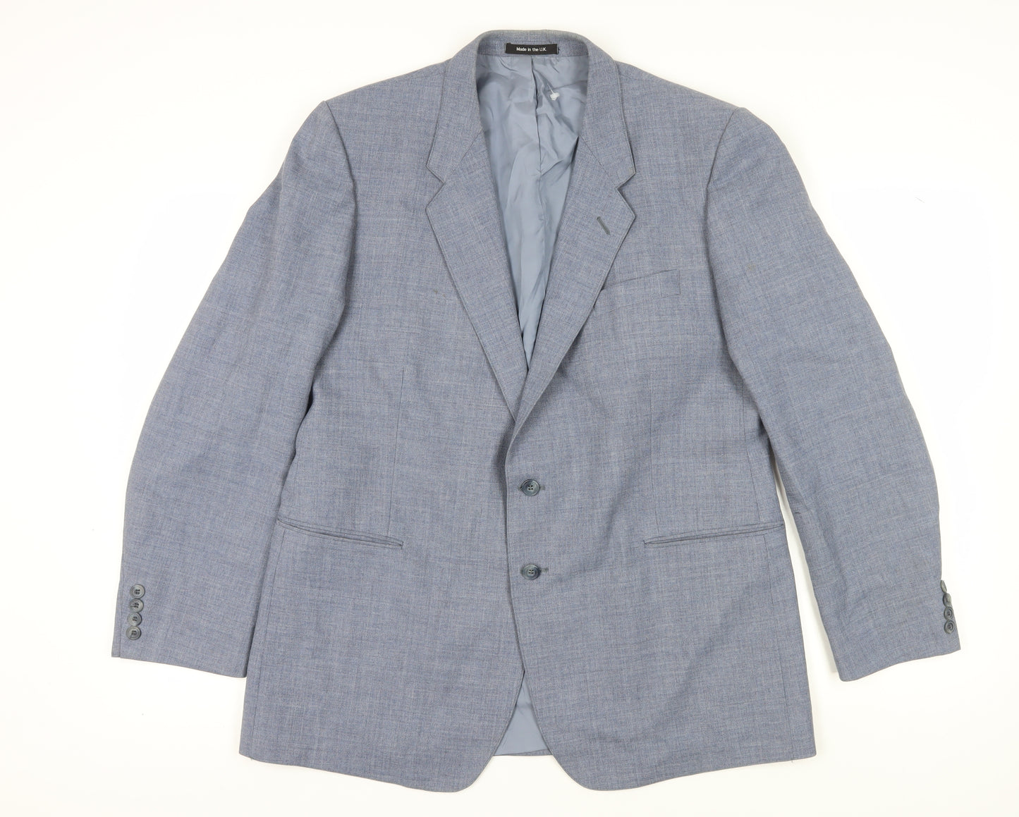 St Michael Men's Blue Blazer 44R Classic Single-Breasted