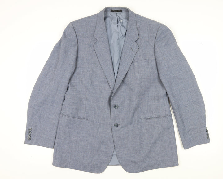 St Michael Men's Blue Blazer 44R Classic Single-Breasted
