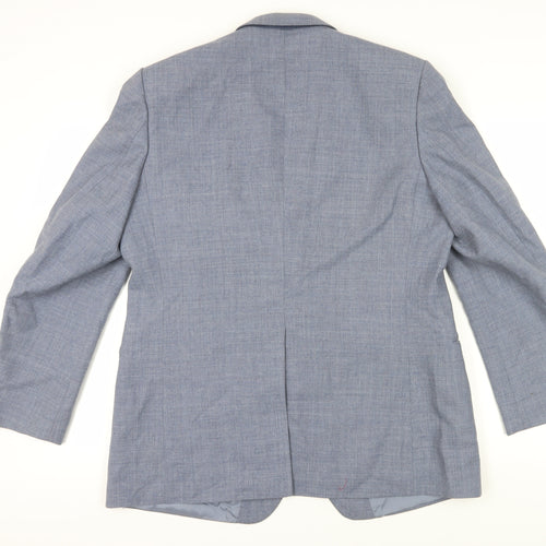 St Michael Men's Blue Blazer 44R Classic Single-Breasted