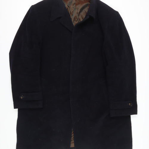 Collezione Men's Black Wool Overcoat 2XL