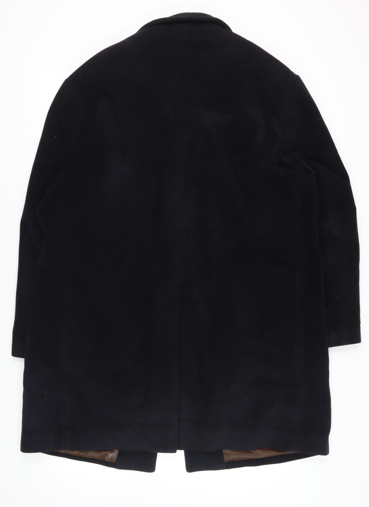 Collezione Men's Black Wool Overcoat 2XL