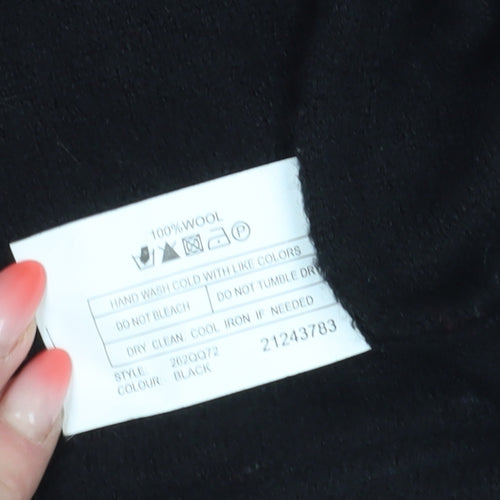Collezione Men's Black Wool Overcoat 2XL