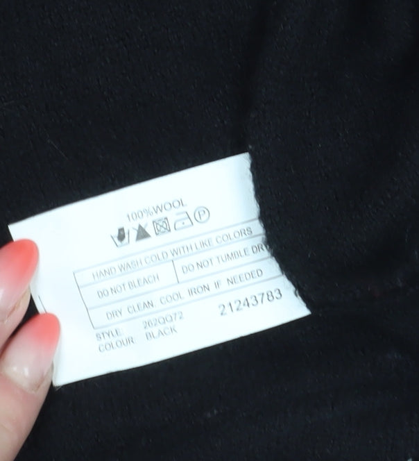Collezione Men's Black Wool Overcoat 2XL