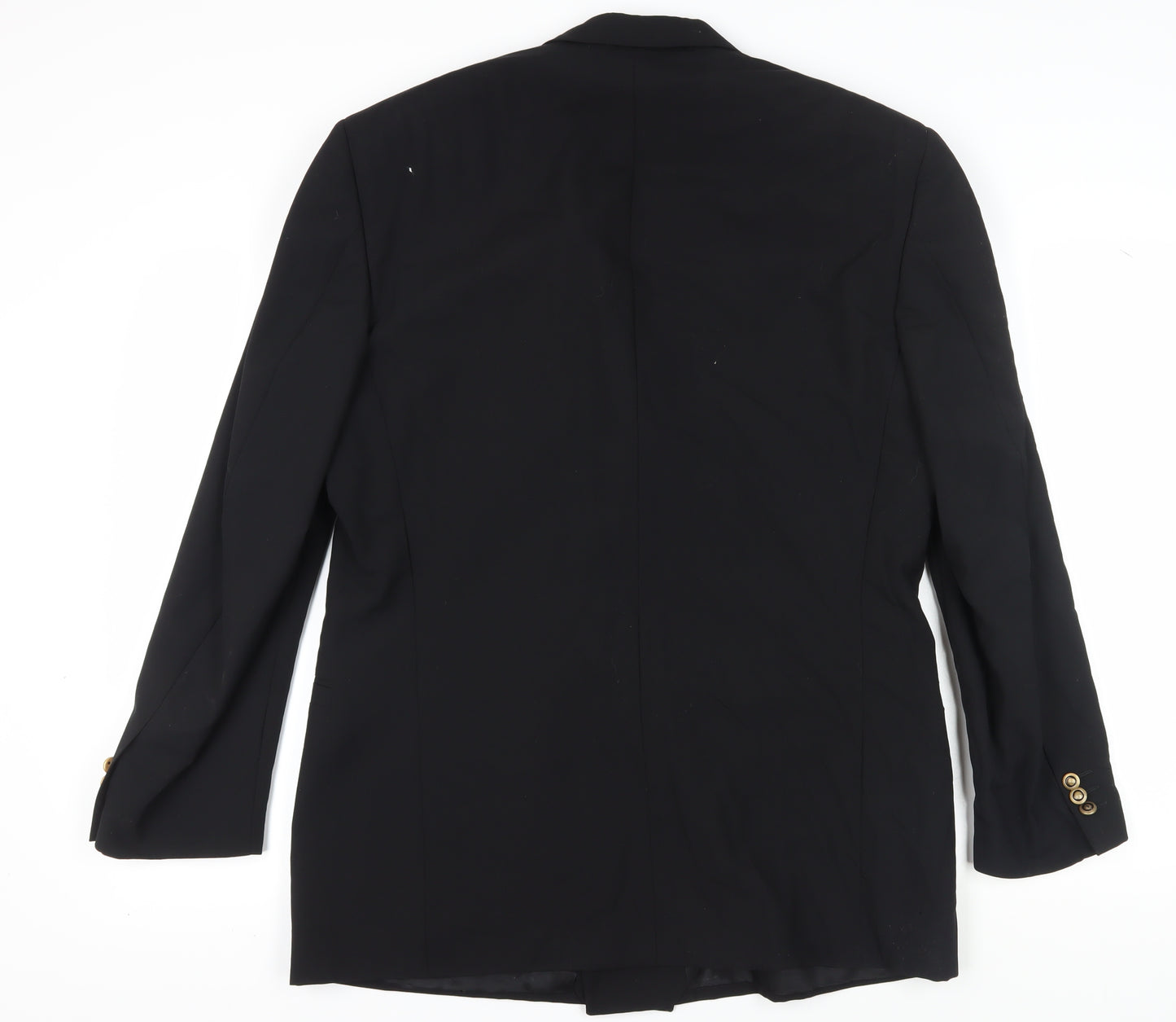 Versace Men's Black Wool Blazer, Double-Breasted, 42R