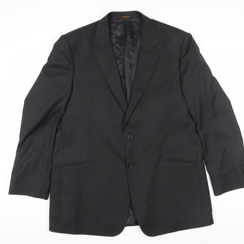 Simon Carter Men's Black Blazer, 44R, Notch Lapel
