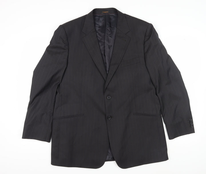Simon Carter Men's Black Blazer, 44R, Notch Lapel