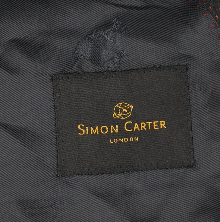 Simon Carter Men's Black Blazer, 44R, Notch Lapel