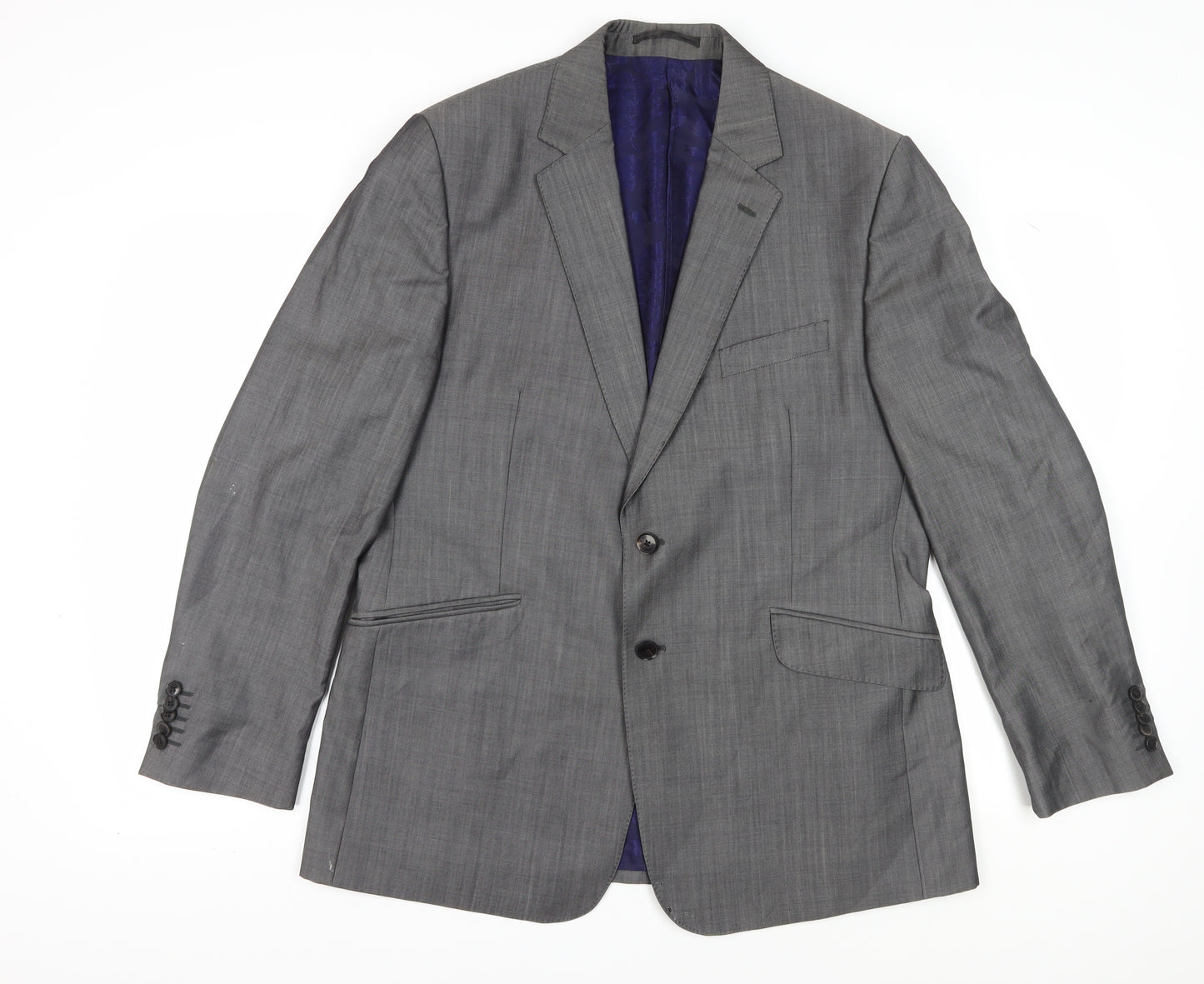 Duchamp Men's Grey Regular Fit Blazer, Size 44R, Classic Style