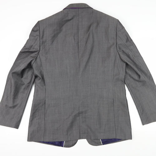 Duchamp Men's Grey Regular Fit Blazer, Size 44R, Classic Style