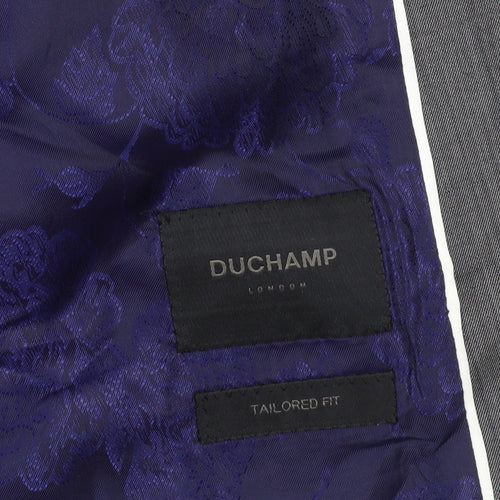 Duchamp Men's Grey Regular Fit Blazer, Size 44R, Classic Style