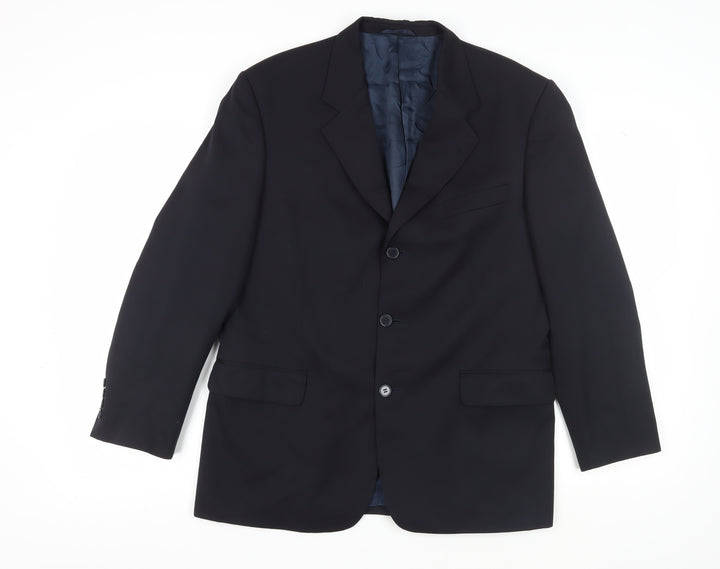 David Moss Men's Black Blazer, Size 40R, Excellent Condition