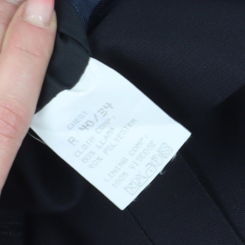 David Moss Men's Black Blazer, Size 40R, Excellent Condition