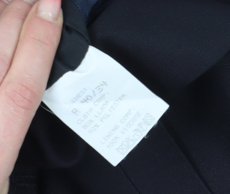 David Moss Men's Black Blazer, Size 40R, Excellent Condition