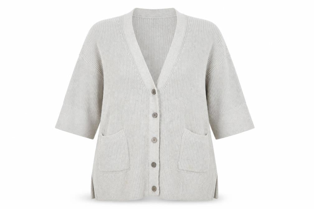 Front view of Gap Women's Beige Chunky-Knit Cardigan M/L