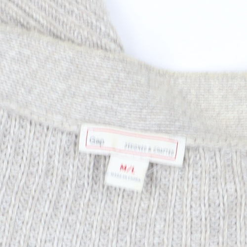 Gap Women's Beige Chunky-Knit Cardigan M/L