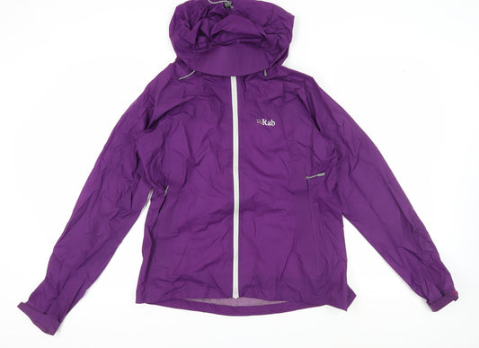 Rab Women's Purple Waterproof Rain Jacket Size 14