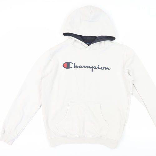 Champion Men's White Pullover Hoodie, Size S