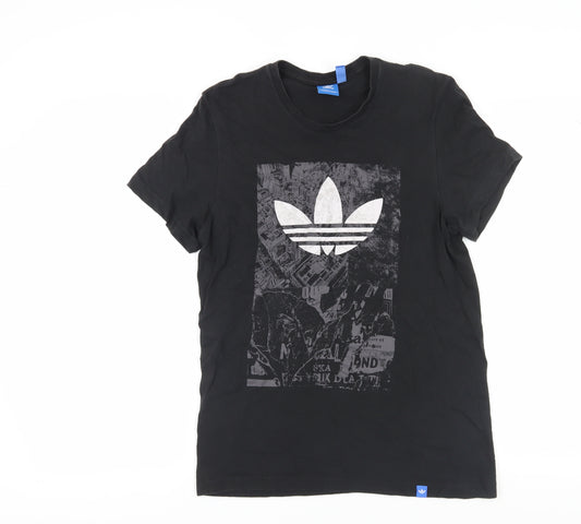 Adidas Men's Black Medium Graphic Print T-Shirt