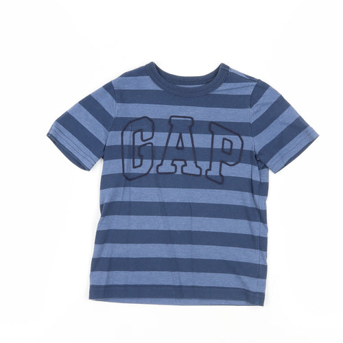 GAP Boys Blue Striped T-Shirt Size 4 Years