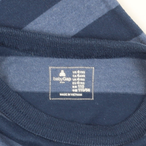 GAP Boys Blue Striped T-Shirt Size 4 Years