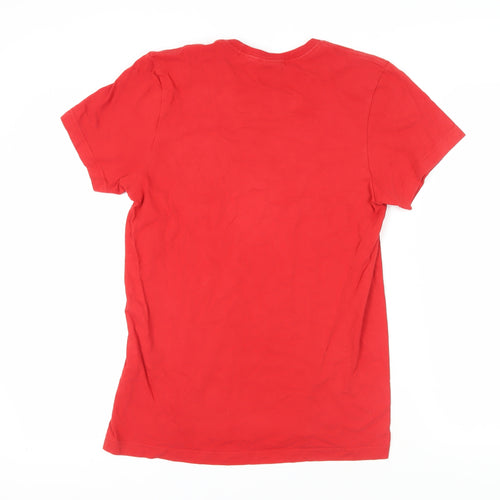 Adidas Women's Red Graphic T-Shirt, Size M, Casual Wear