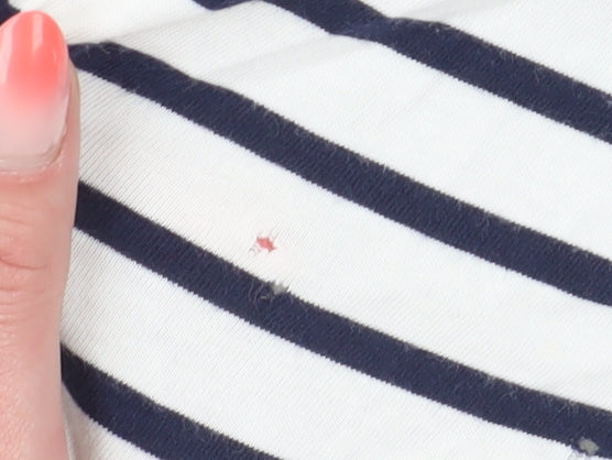 Boden Women's Multicoloured Striped T-Shirt, Size 12