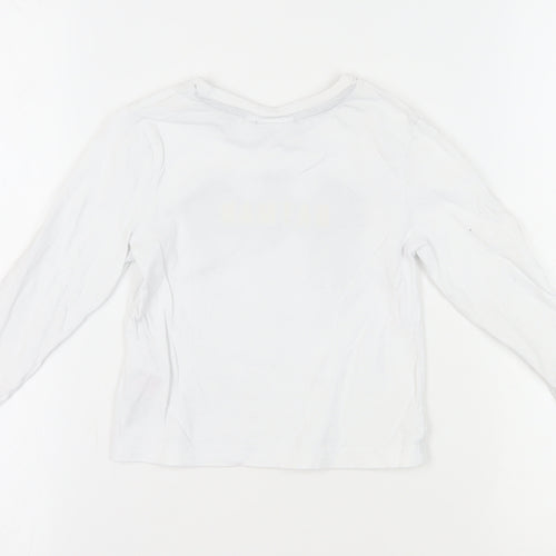 Batman Boys White Long Sleeve T-Shirt 2-3 Years Graphic Print