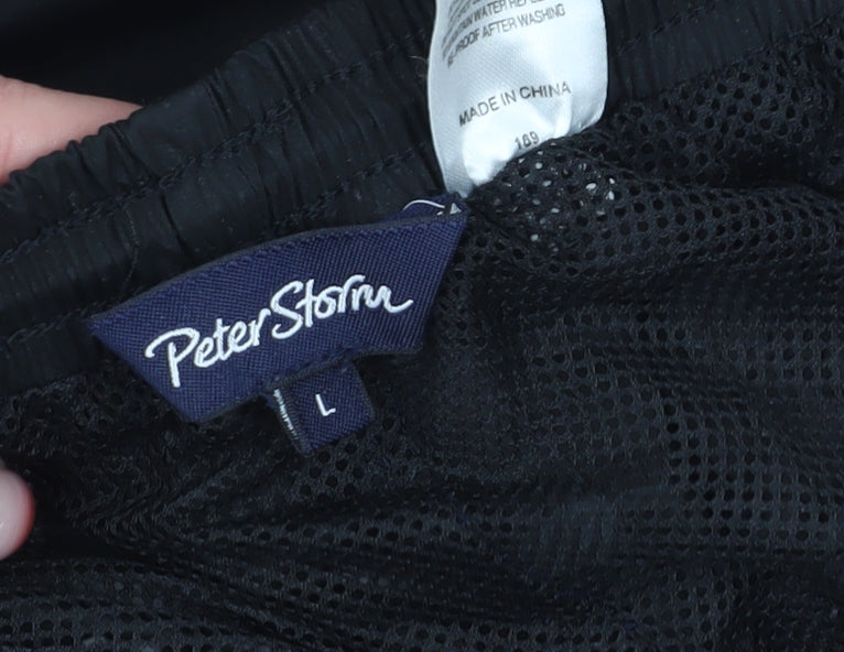 Peter Storm Men's Black Elastic Rain Trousers L