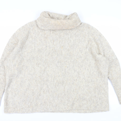 Jessica Simpson Women's Beige Roll Neck Jumper L