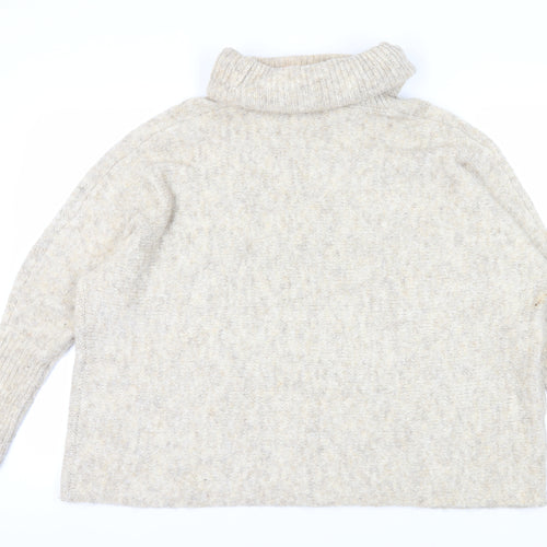 Jessica Simpson Women's Beige Roll Neck Jumper L