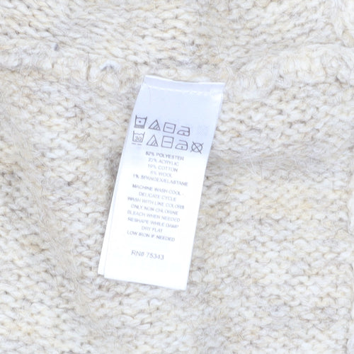 Jessica Simpson Women's Beige Roll Neck Jumper L