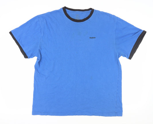 Reebok Men's Blue Short Sleeve T-Shirt - Medium