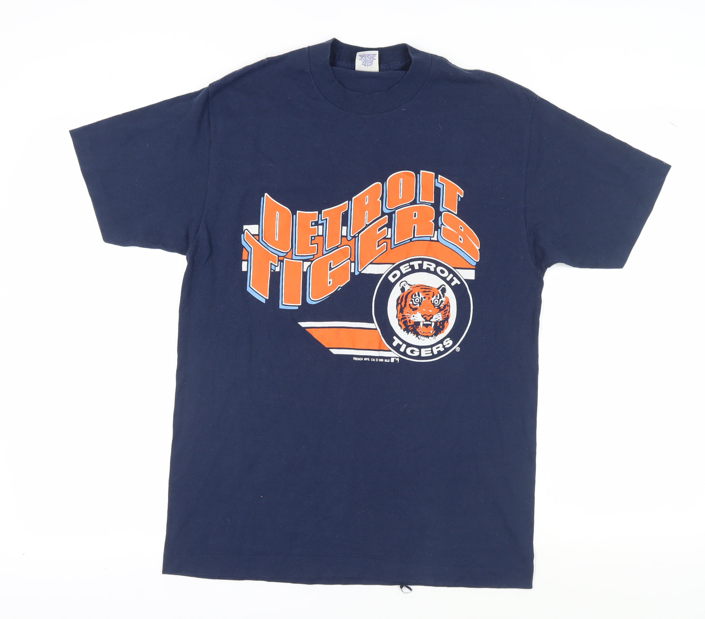 Trench Men's Blue Sports T-Shirt L - Vintage Graphic Print