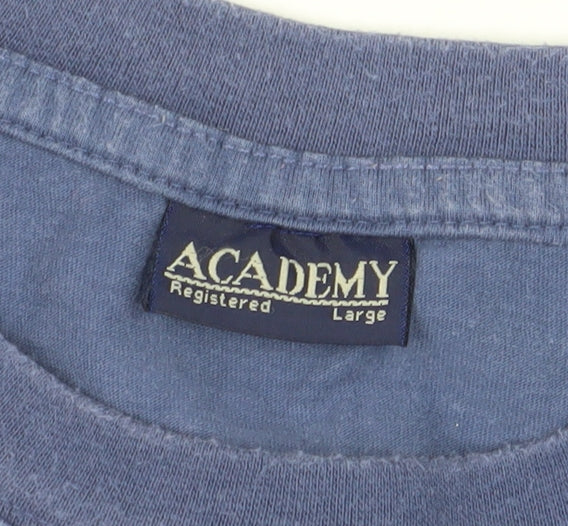 Academy Men’s Blue Cotton Crew Neck T-Shirt L