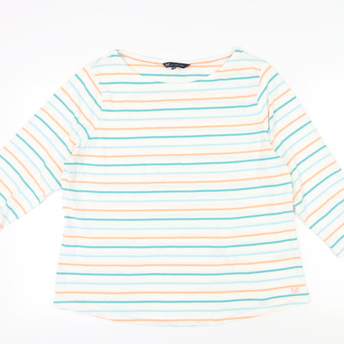 Crew Clothing Women's Striped T-Shirt Multicoloured Size 18