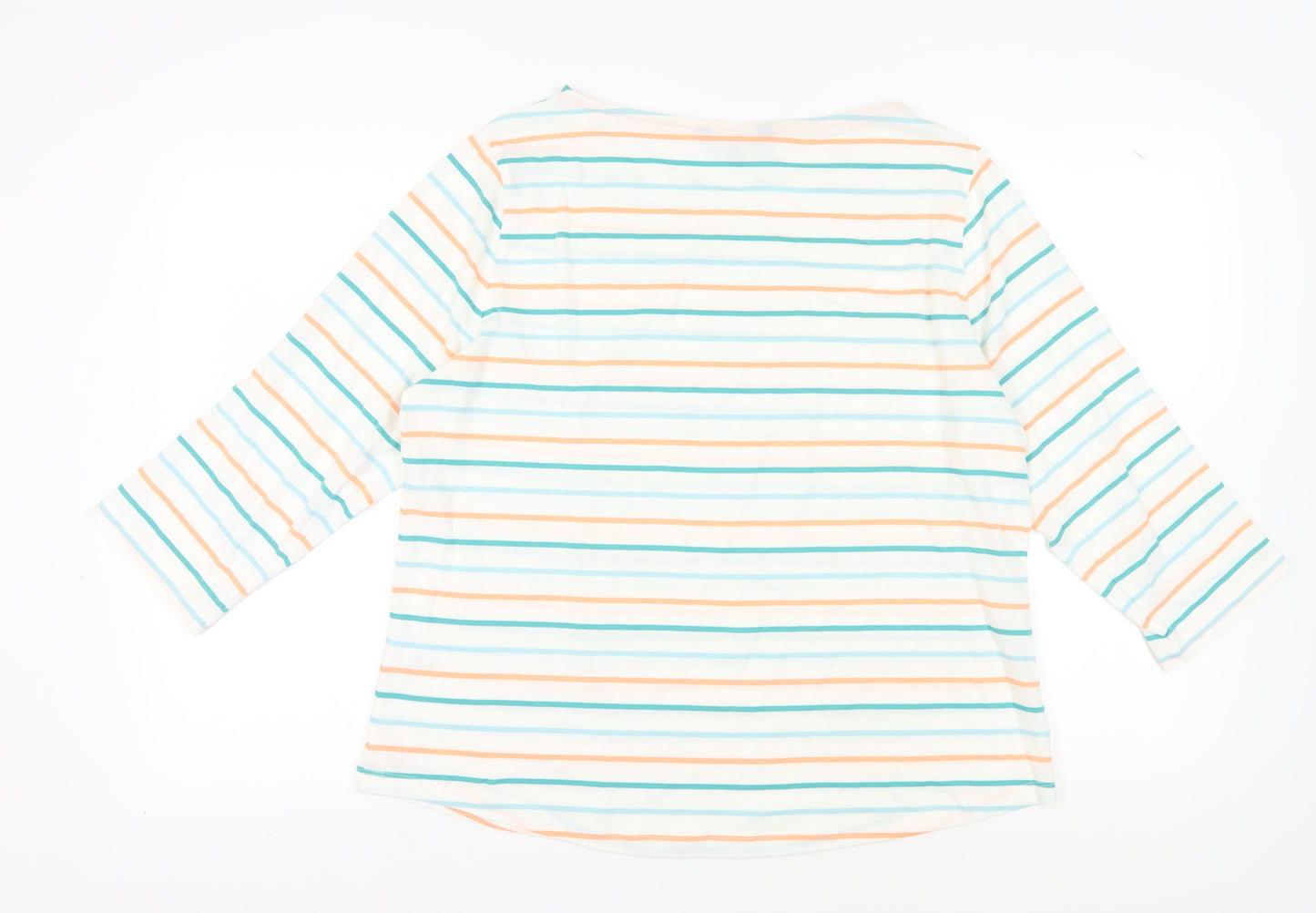 Crew Clothing Women's Striped T-Shirt Multicoloured Size 18