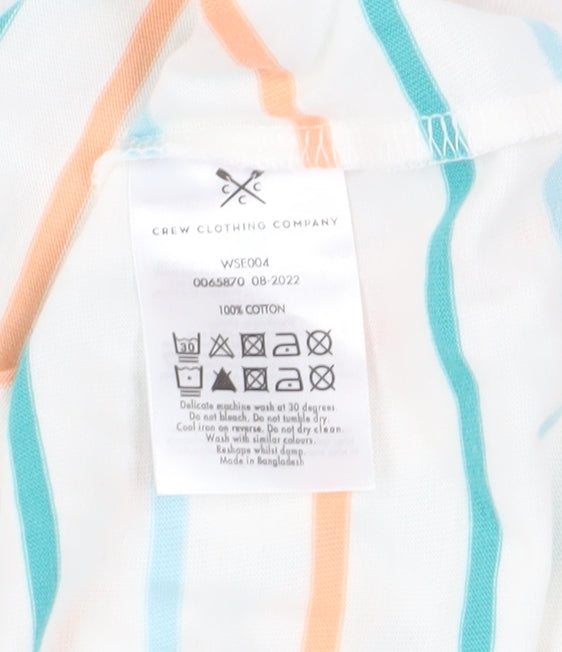 Crew Clothing Women's Striped T-Shirt Multicoloured Size 18