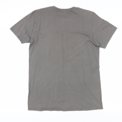 Merch Men's Grey Retro Motorcycle T-Shirt M