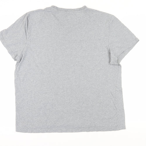 John Lewis Men's Grey Cotton Graphic T-Shirt 2XL