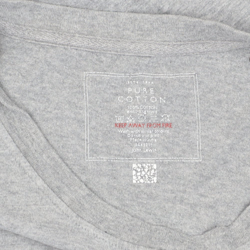 John Lewis Men's Grey Cotton Graphic T-Shirt 2XL
