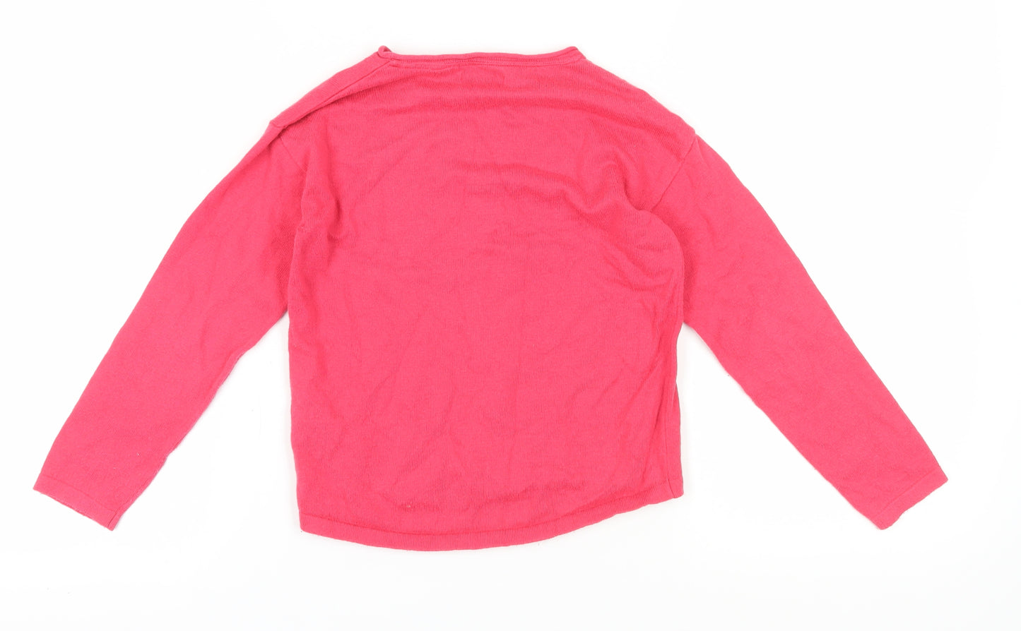 Okaidi Girls Pink Pullover Jumper, Size 8 Years - Happy Design